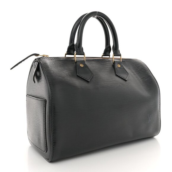 Authentic Louis Vuitton Black Epi Leather Speedy 25 Satchel Bag - Picture 7 of 16